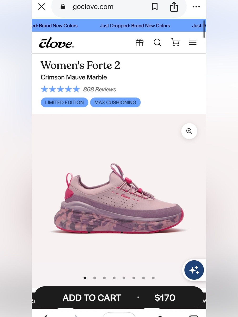Clove SuperCush Forte 2 in Crimson Mauve Marble